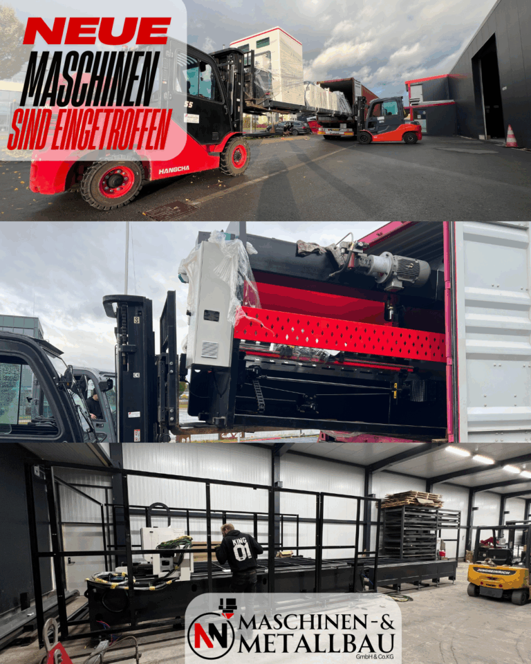 Neue Maschinen angekommen. Plattenlaserschneidanlage, Rohrlaserschneidanlage, kantbank und laserschweißgerät